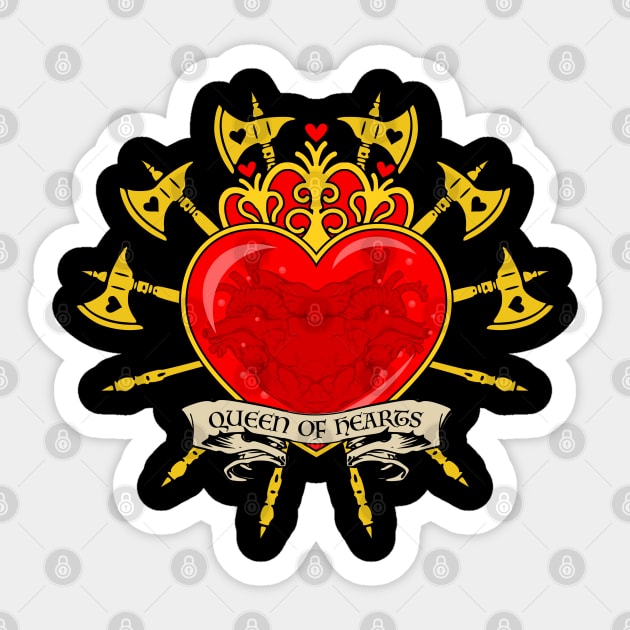 Queen of Hearts Reliquary Sticker by RavenWake